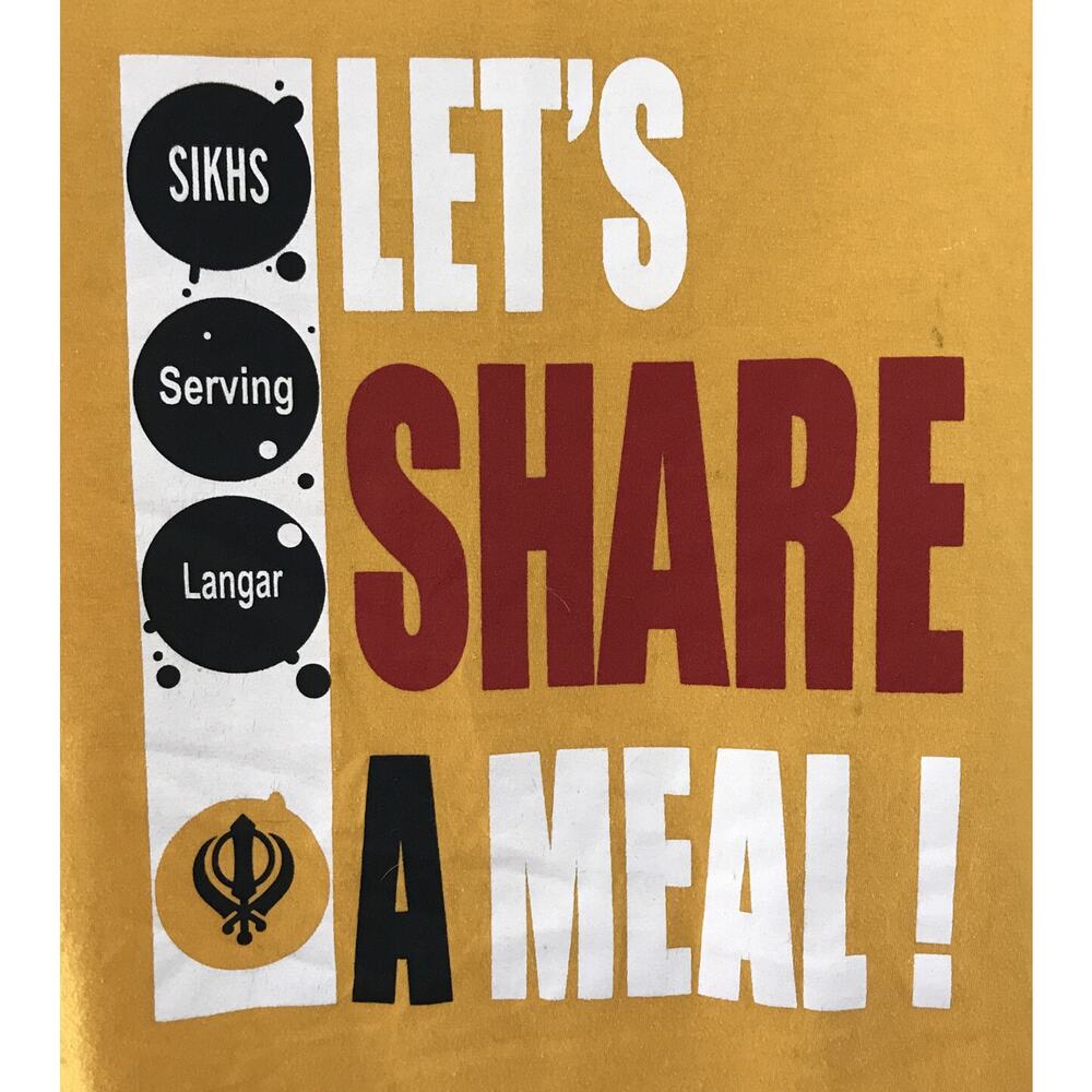American Sikhs Serving Langar Community Kitchen Lets Share Meal Shirt M 42"